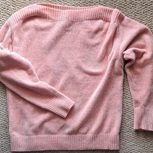Tommy Bahama Pink Off-the-Shoulder Chenille Sweater